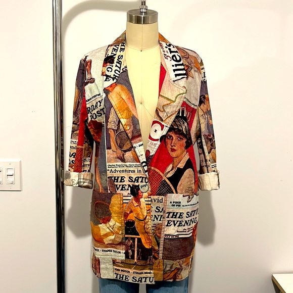 Hamilton Jackets & Coats Vintage Newsprint Jacket Poshmark